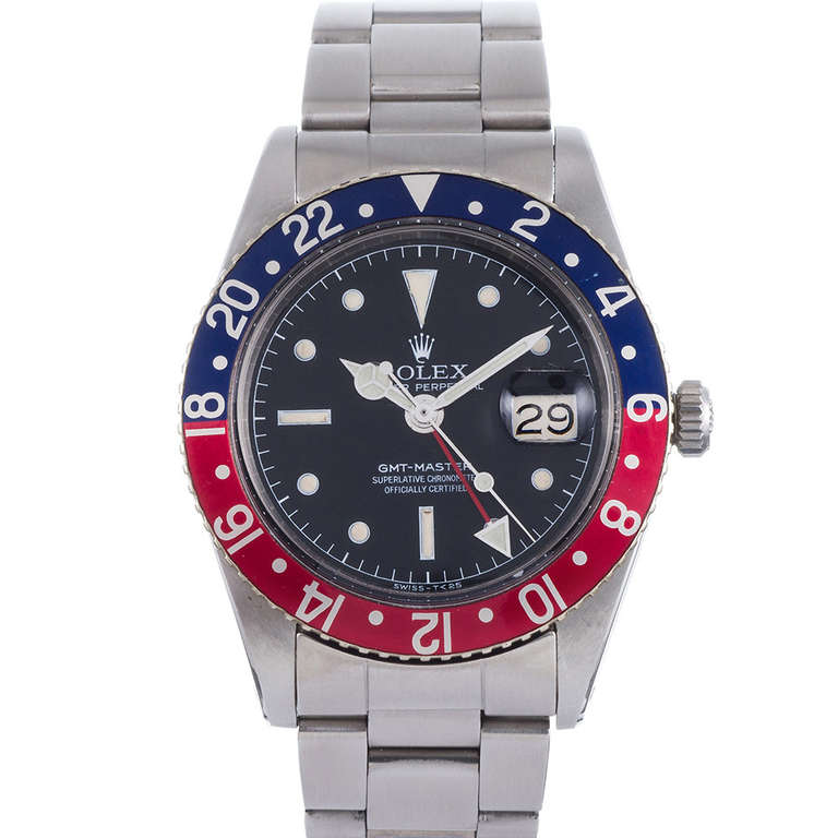 Rolex Stainless Steel GMT-Master Wristwatch Ref 6542 Fully Restored by Rolex