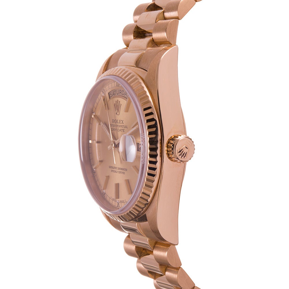 Rolex Yellow Gold Day-Date President Wristwatch Ref 18038