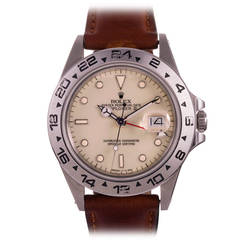 Retro Rolex Explorer II Cream Rail Dial Wristwatch Ref 16550 with Box & Papers