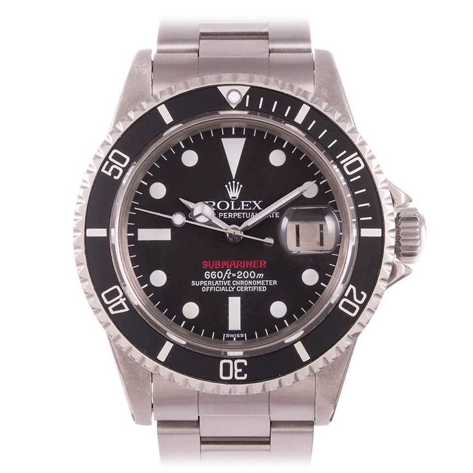 Rolex Edelstahl Rote Submariner New Luminous Zifferblatt Armbanduhr Ref 1680