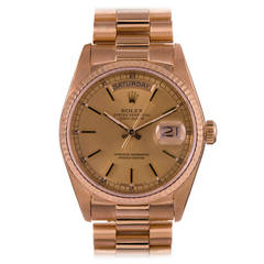 Rolex Yellow Gold Day-Date President Wristwatch Ref 18038