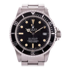 Rolex Stainless Steel Rail Dial Seadweller Wristwatch Ref 1665
