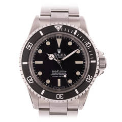 Rolex Stainless Steel Submariner Wristwatch Ref 5512
