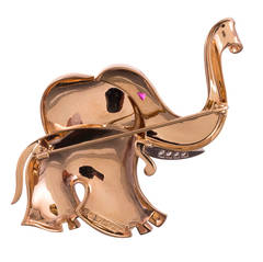 Trabbert & Hoeffer Golden Elephant Brooch