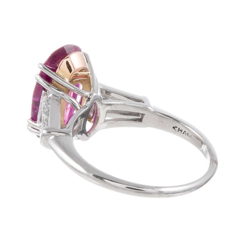 Anillo de Rubí y Diamante Baguette de 3,94 Quilates Corte baguette en venta