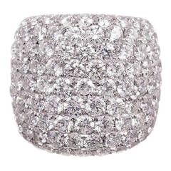 10.66 Carat Extra-Wide Diamond Platinum Band Ring