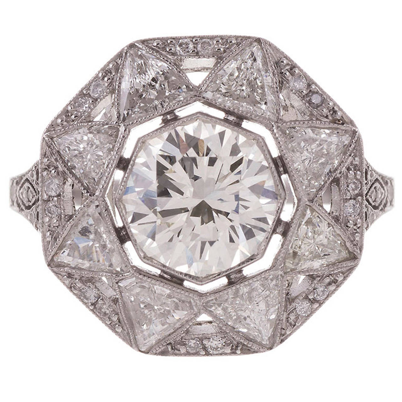 Diamond Platinum “Sunshine” Ring