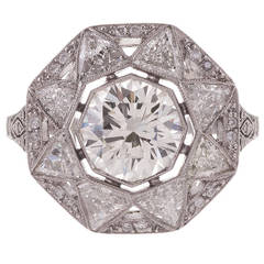 Retro Diamond Platinum “Sunshine” Ring