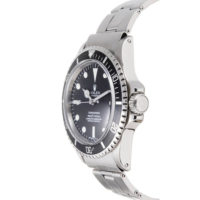 Rolex Stainless Steel Submariner Wristwatch circa 1980
