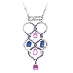 Mauboussin French Sapphire Diamond Necklace