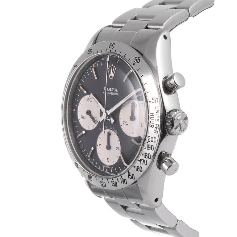 Rolex Stainless Steel Daytona Wristwatch Ref 6239 circa 1960s