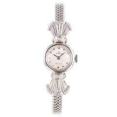 Vintage Rolex Lady's White Gold and Diamond Watch for Serpico y Laino circa 1950s