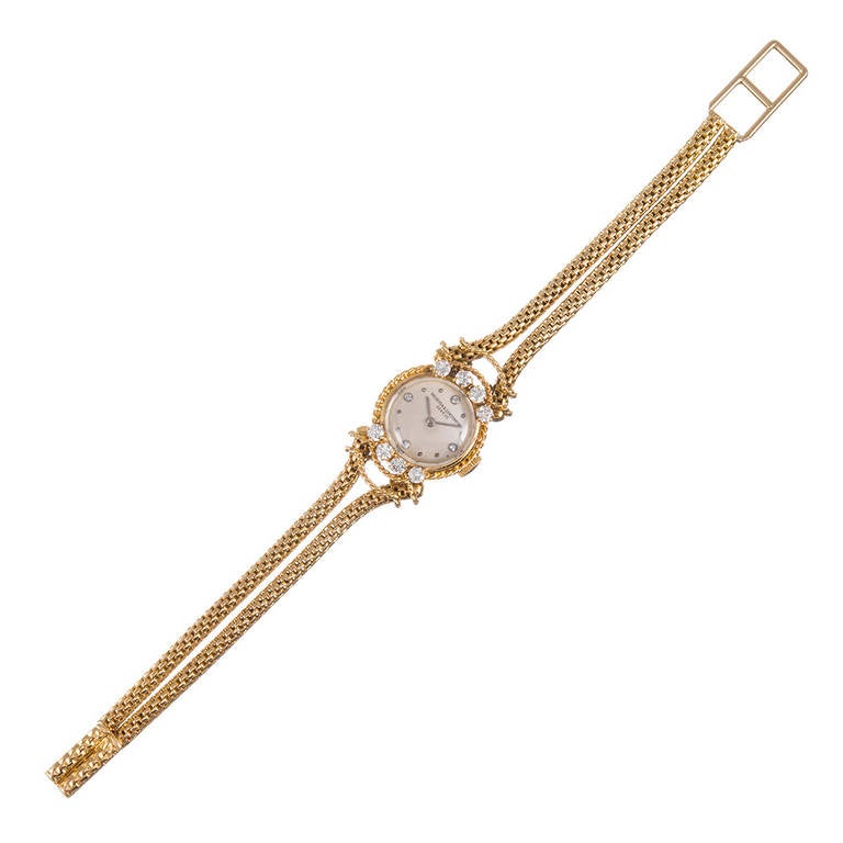 Women's Vacheron & Constantin Lady's Yellow Gold and Diamond Wristwatch circa 1950s