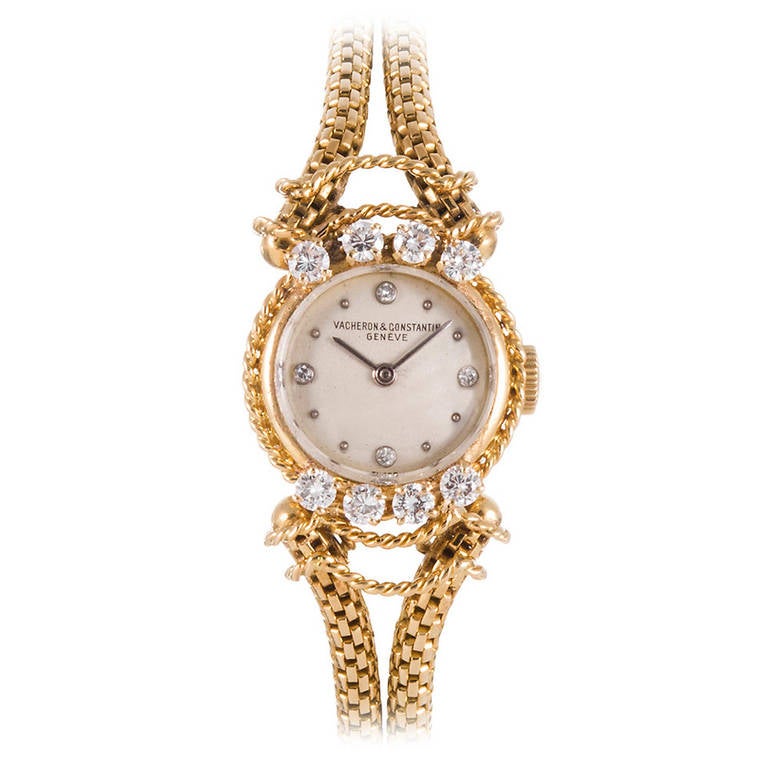 Vacheron and Constantin Lady's Yellow Gold and Diamond Wristwatch circa ...