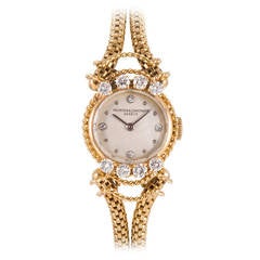 Vacheron & Constantin Lady's Yellow Gold and Diamond Wristwatch circa 1950s