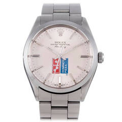 Rolex Stainless Steel Domino's Pizza Logo Dial Air King Wristwatch circa 1980s 11