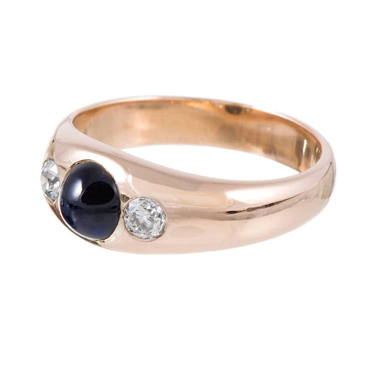 sapphire gypsy ring