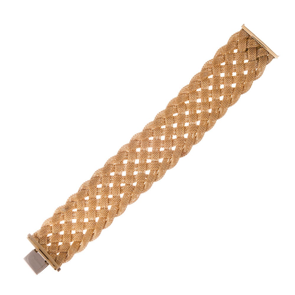 Tiffany & Co. Woven Gold Ribbon Bracelet
