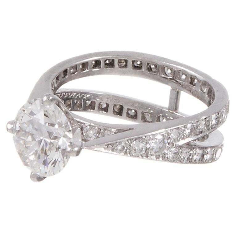 Tiffany & Co. 1.79 Carat Diamond Platinum Engagement Ring