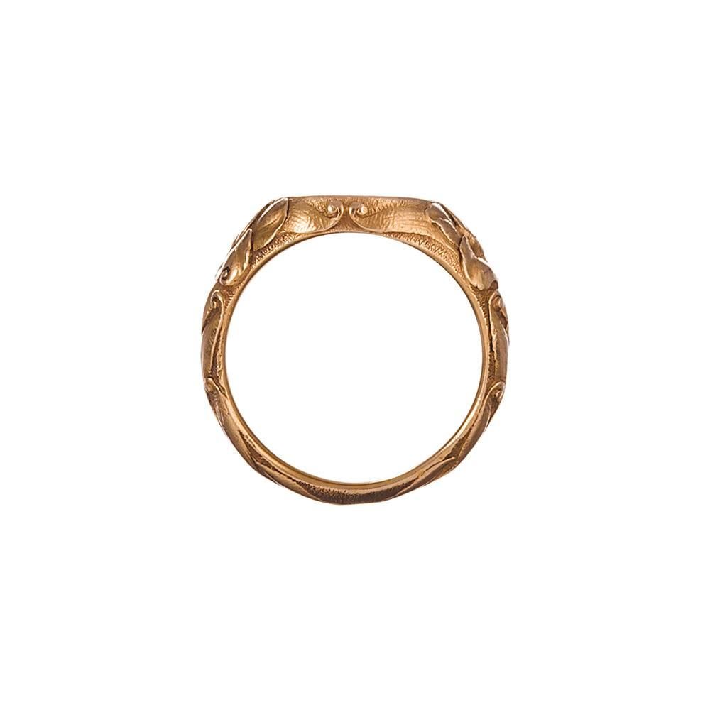 Women's Tiffany & Co. Art Nouveau Gold Signet Ring
