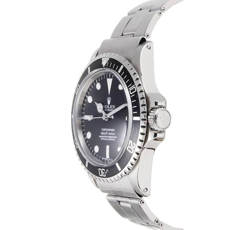 One of the last plastic crystal Submariners produced, with a late (6 million) serial number dating the case to an early 1980s production year. Original bezel insert and beautiful overall condition, plus the potential of becoming quite collectable.