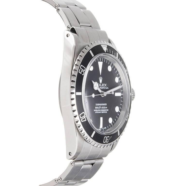 Rolex Stainless Steel Submariner Wristwatch In Excellent Condition In Carmel-by-the-Sea, CA