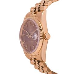 Rolex Yellow Gold Datejust Oyster Perpetual Wristwatch Ref 16081
