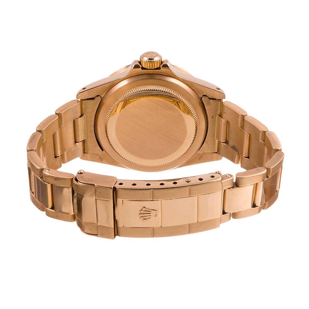  Rolex Montre-bracelet Submariner en or jaune avec cadran à couleur tropicale intense Pour hommes 