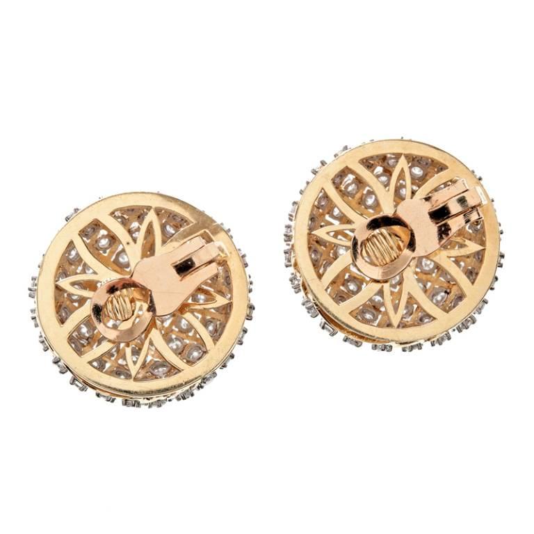 large gold dome earrings