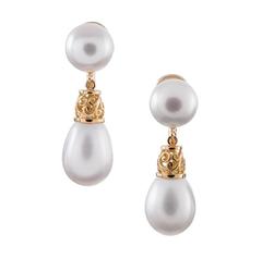 Seaman Schepps Freshwater Pearl Canton Earrings