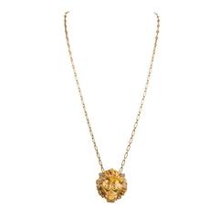 Masriera Diamond Accented Lion Head Pin Pendant