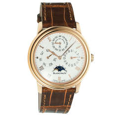 Blancpain Rose Gold Villeret Perpetual Calendar Wristwatch