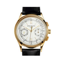 Patek Philippe Yellow Gold Chronograph Wristwatch with Pulsemeter Ref 5170J