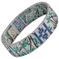 Art-Deco inspired Hamilton gemstone bracelet