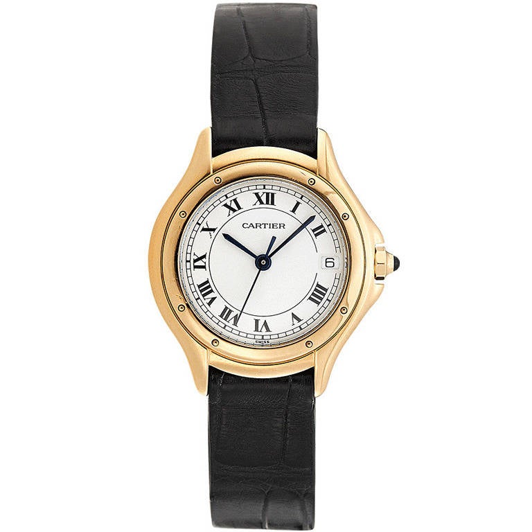 Cartier Lady
s 18k Yellow Gold Cougar Wristwatch with Date