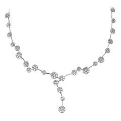 Diamond Scattered Cluster Necklace