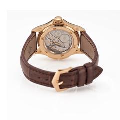 Pre-owned Patek Philippe 18k rose gold Calatrava Travel Time Ladies Watch