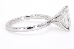 GIA-zertifizierter Diamant im Prinzessschliff, 3,04 Karat, in einem Solitär-Verlobungsring aus 14-karätigem Weißgold