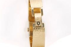 Vintage Omega 14K Yellow Gold Diamond Ladies Manual Wind Bracelet Watch