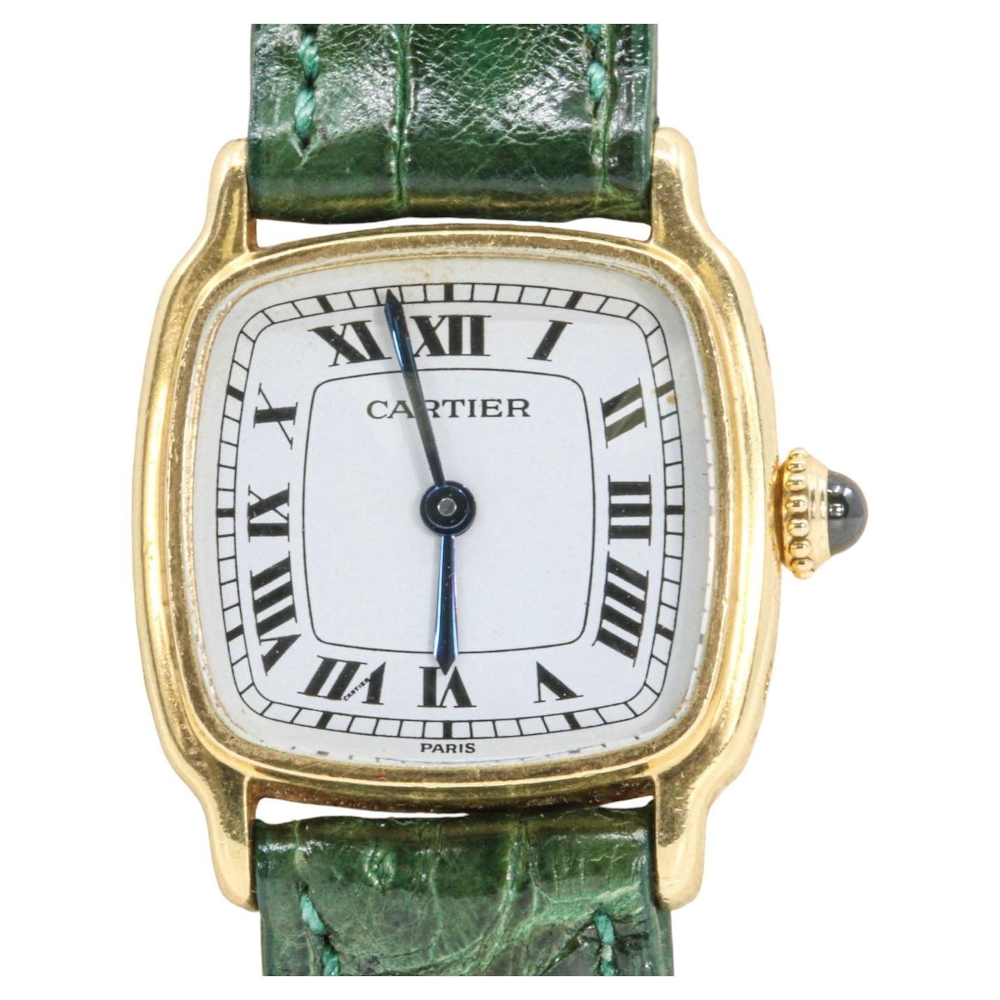 Vintage Cartier Chambord 18k Yellow Gold Watch Ref 10715