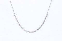 14K White Gold 0.85 CTW Diamond Necklace