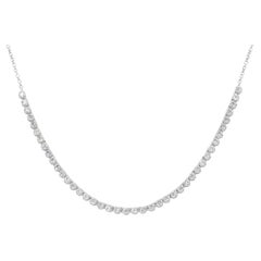 Halskette aus 14-karätigem Weißgold mit Diamanten (0,85 Karat Gesamtgewicht)