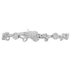 Magnifique bracelet en or blanc 18 carats avec diamants naturels de 0,70 carat