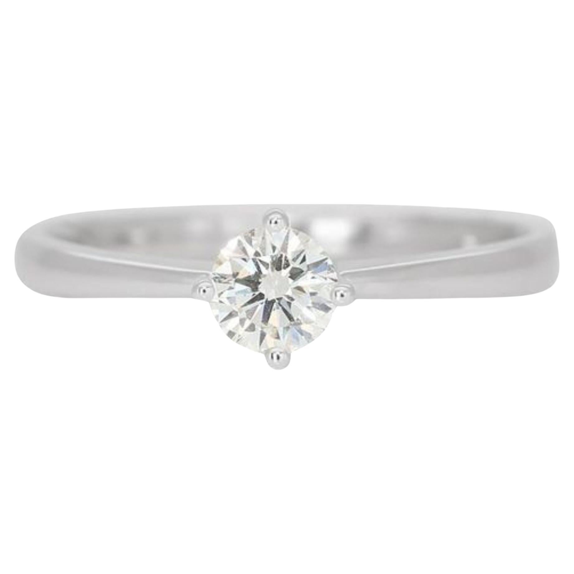 Lovely White Gold Solitaire Ring with 0.30ct Natural Diamond