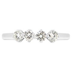 Timeless 0.6ct Round Brilliant 4-Stone Diamonds Ring in 18k White Gold