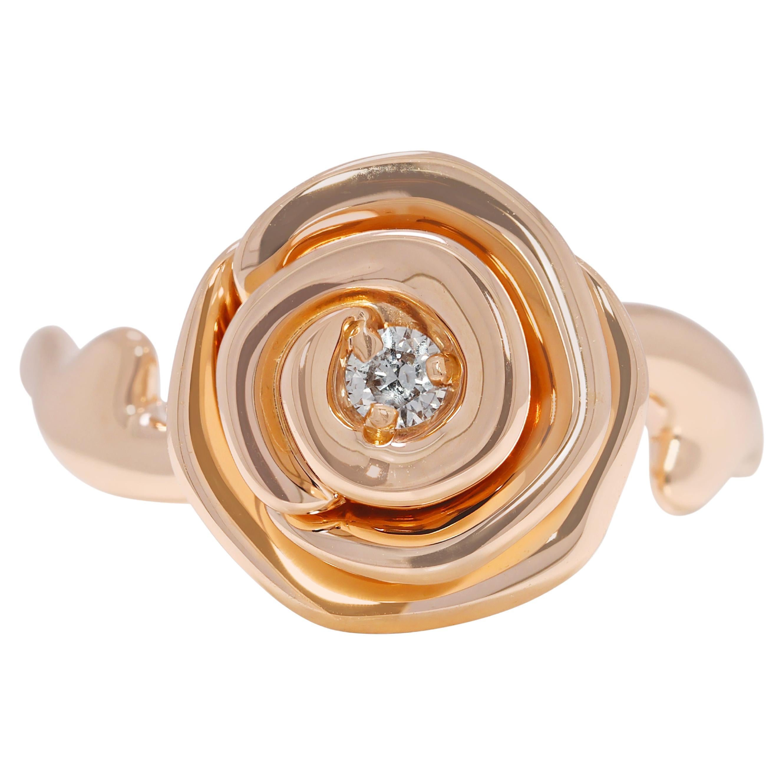 Wunderschöner Dior Couture Ring mit 0,07 Karat Naturdiamanten in 18 Karat Roségold