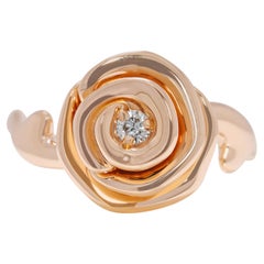 Wunderschöner Dior Couture Ring mit 0,07 Karat Naturdiamanten in 18 Karat Roségold