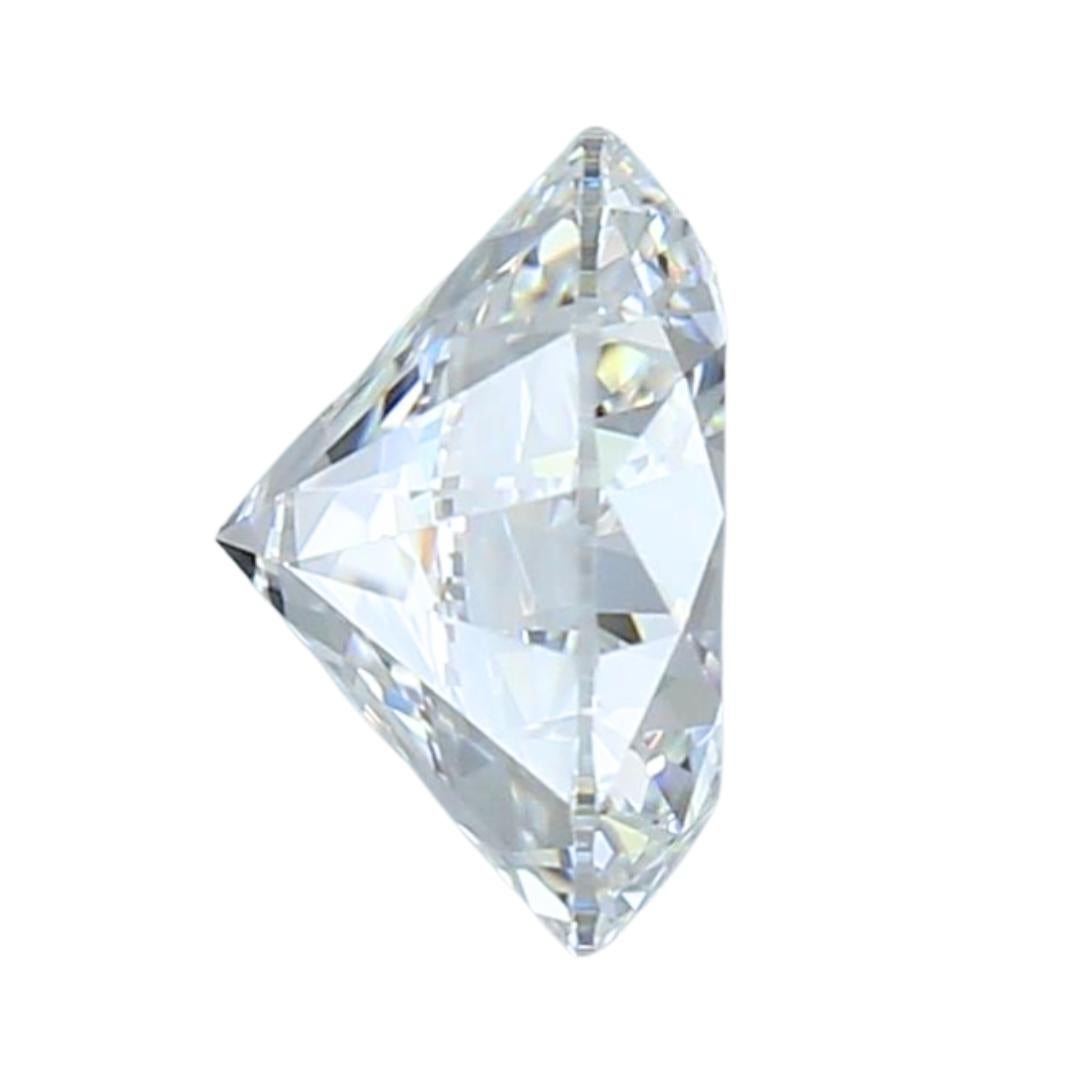Donna Abbagliante diamante a forma rotonda con taglio ideale triplo eccellente da 1.56 carati - certificato IGI in vendita