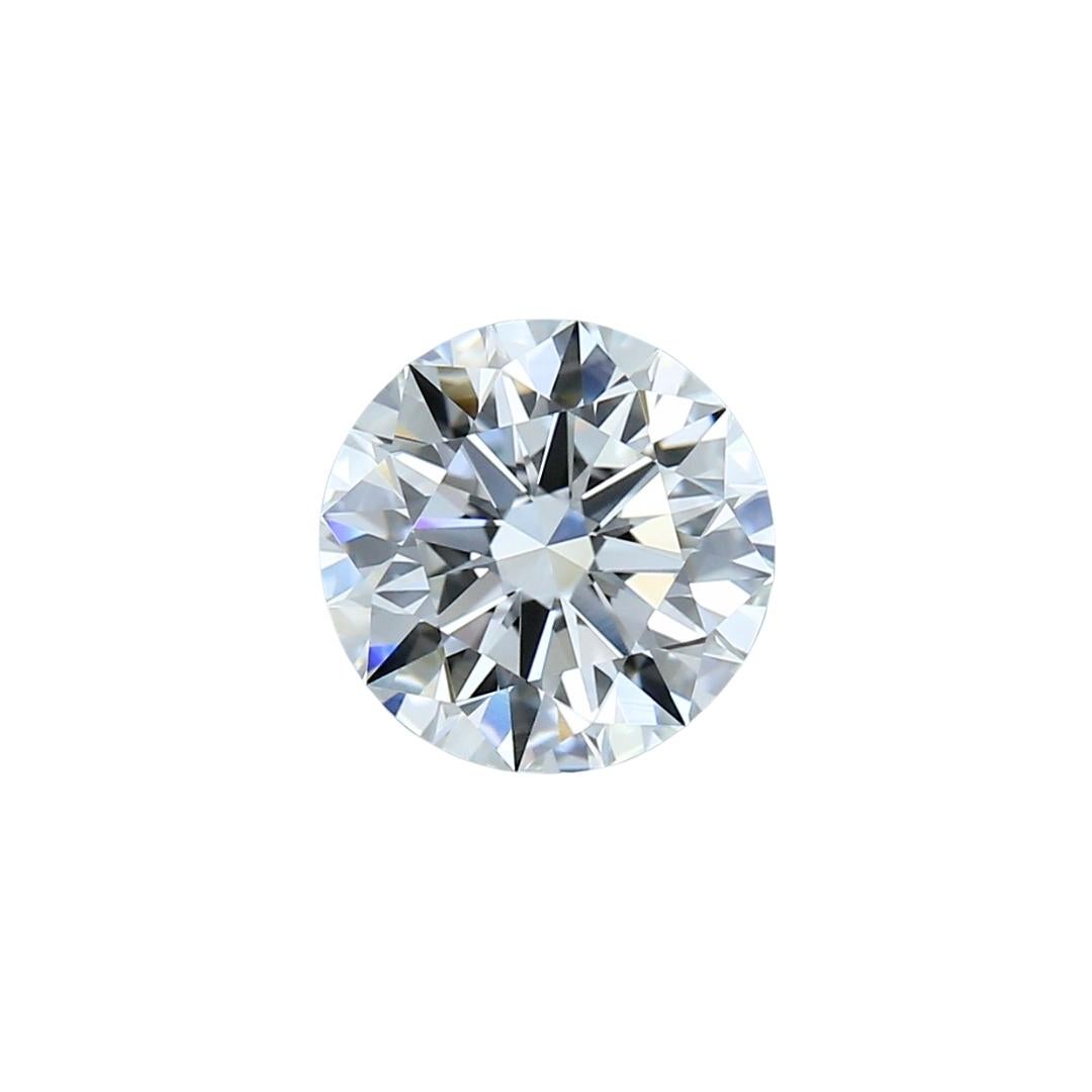 Abbagliante diamante a forma rotonda con taglio ideale triplo eccellente da 1.56 carati - certificato IGI in vendita 4