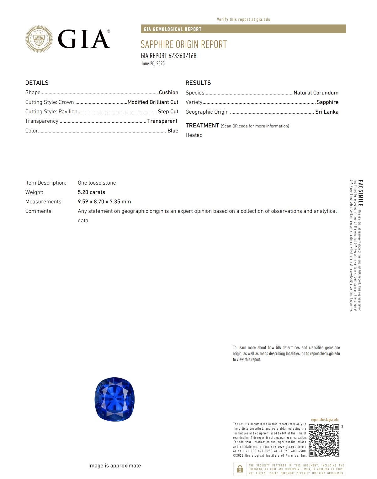 Fesselnder 5,70ct Saphir und Diamanten Ring in 18k Weißgold - GIA zertifiziert im Angebot 6